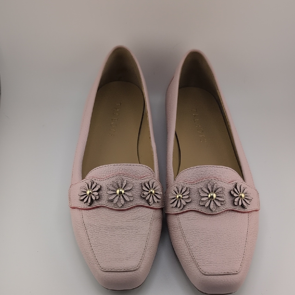 Talbots Pink Floral Embellished Loafers